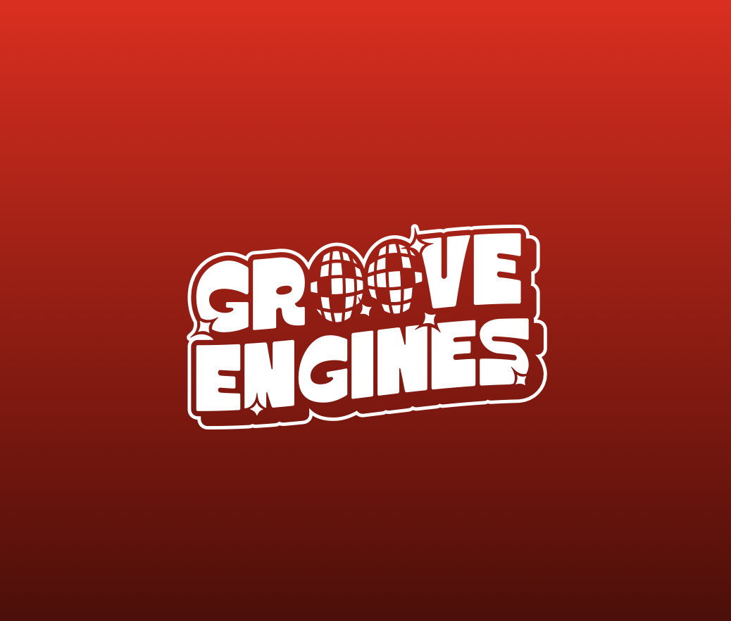 Groove Engines wordmark with disco ball
