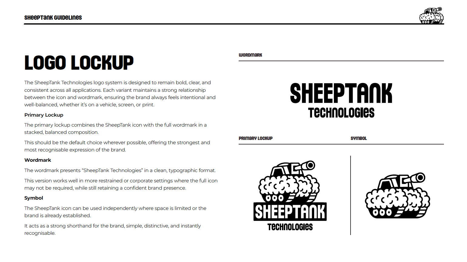 SheepTank brand guidelines spread
