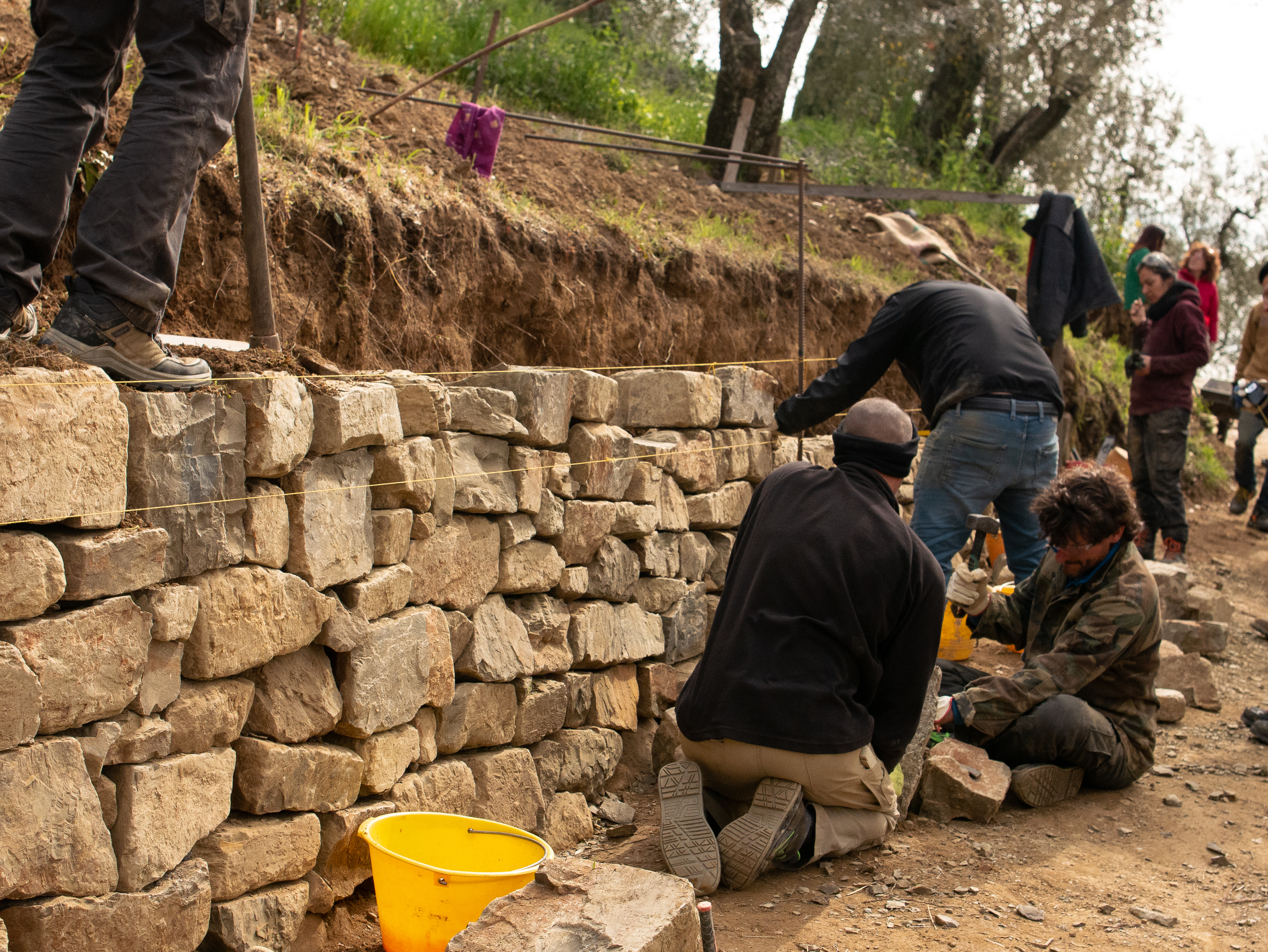 Dry-stone wall restoration